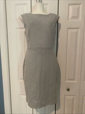 Banana republic Classic Black and White Sheath Dress
